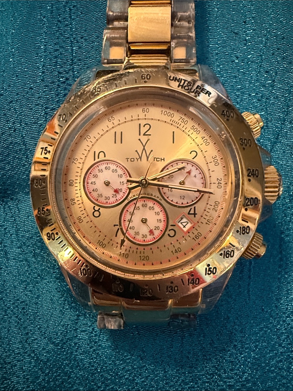 ToyWatch Gold and Rose Gold Men's Chronograph Bracelet Watch